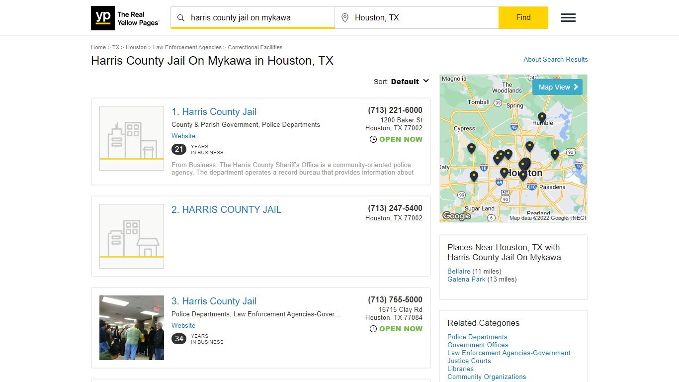 Harris County Jail On Mykawa in Houston, TX - yellowpages.com